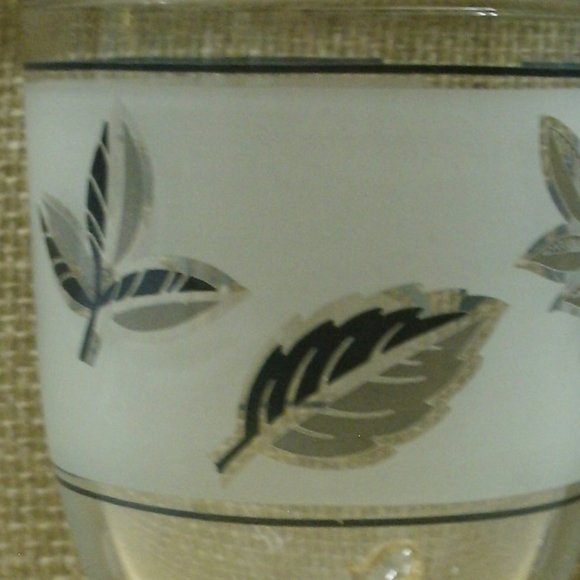 Vintage Libbey Silver Leaf Goblet Stemmed Glass - Picture 15 of 16